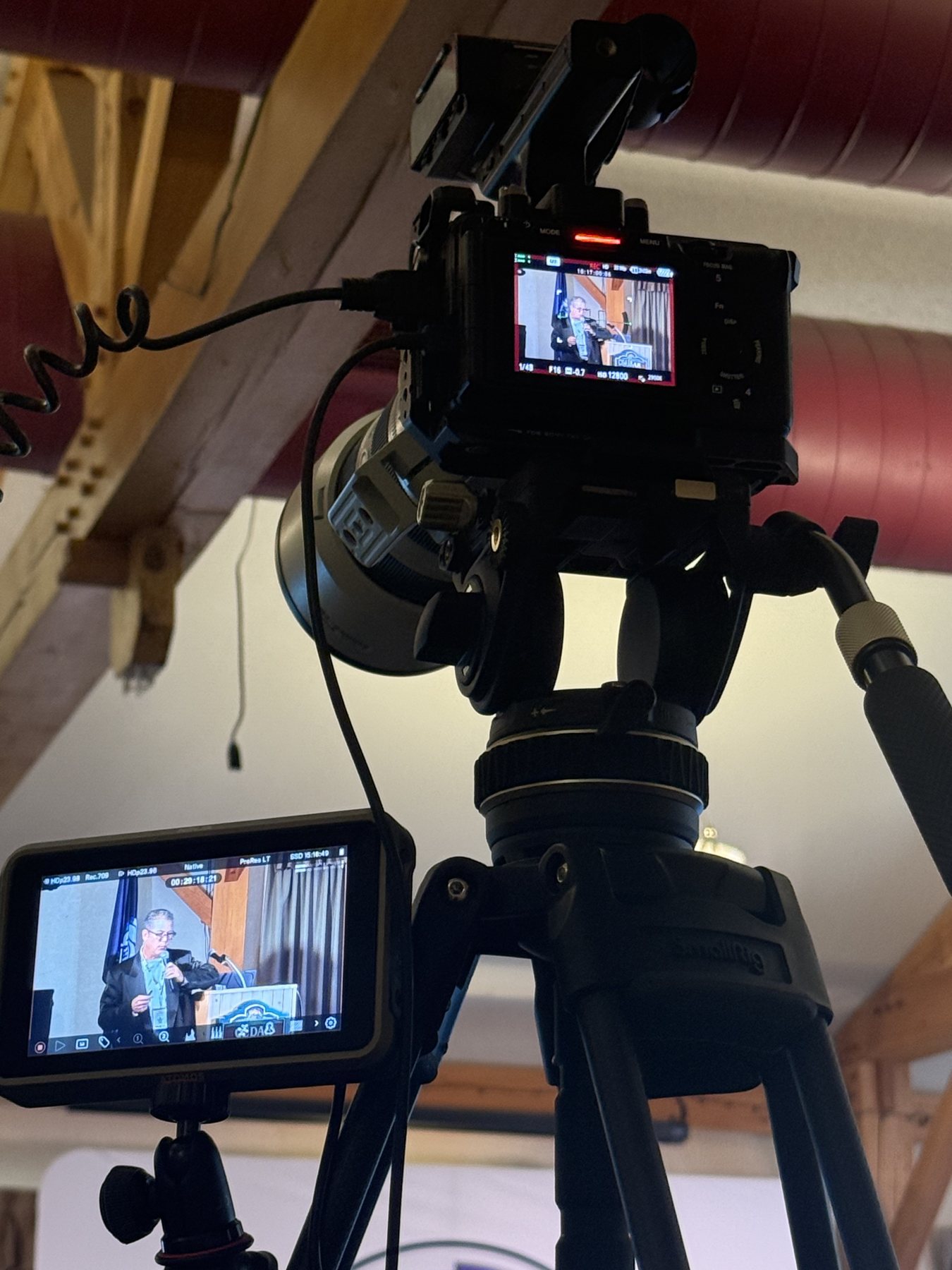 LSR crew running a Sony FX6 at a live event